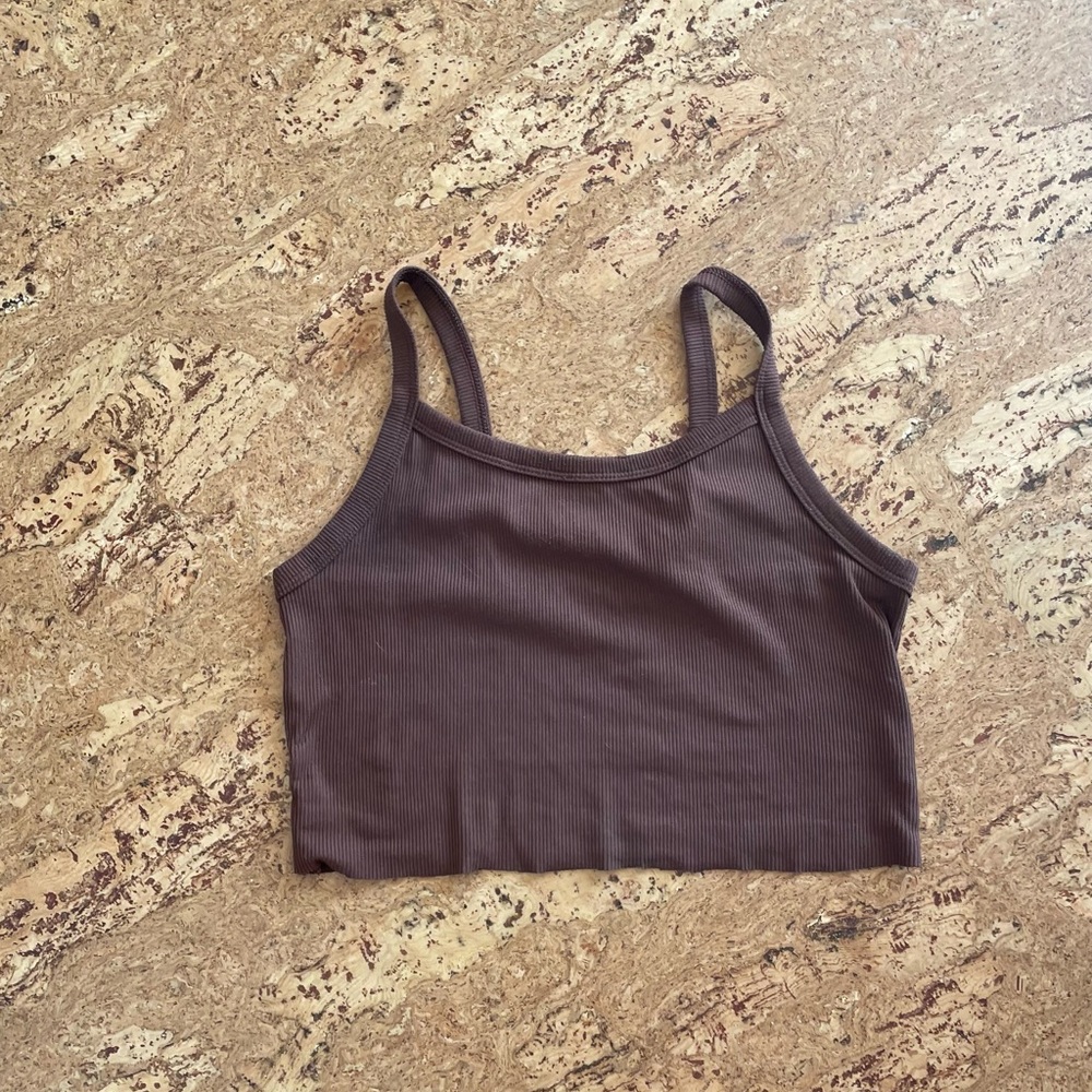 Brown Cropped Tank Top